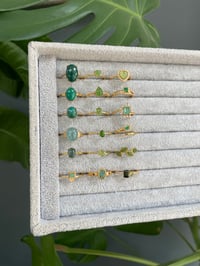 Image 3 of Matcha Willow Crystal Rings 