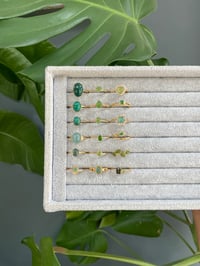 Image 4 of Matcha Willow Crystal Rings 