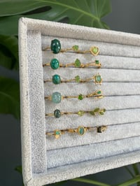 Image 5 of Matcha Willow Crystal Rings 