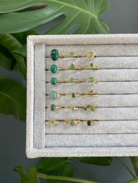 Image 8 of Matcha Willow Crystal Rings 