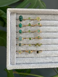 Image 2 of Matcha Willow Crystal Rings 