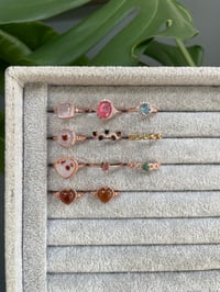 Image 2 of Rose Ember Crystal Rings 