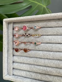 Image 3 of Rose Ember Crystal Rings 