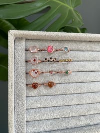 Image 4 of Rose Ember Crystal Rings 