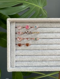 Image 5 of Rose Ember Crystal Rings 