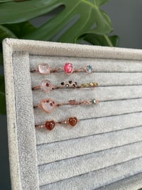 Image 7 of Rose Ember Crystal Rings 