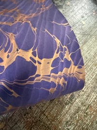 Image 3 of One-of-a-kind hand marbled paper  - 'Violet Ripple' 
