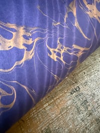 Image 4 of One-of-a-kind hand marbled paper  - 'Violet Ripple' 