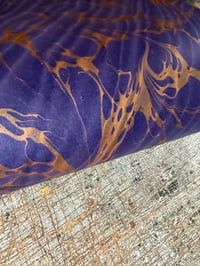 Image 7 of One-of-a-kind hand marbled paper  - 'Violet Ripple' 