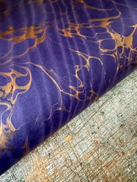 Image 1 of One-of-a-kind hand marbled paper  - 'Violet Ripple' 