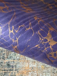 Image 8 of One-of-a-kind hand marbled paper  - 'Violet Ripple' 