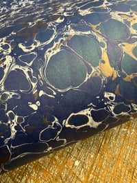 Image 3 of One-of-a-kind hand marbled paper  - 'Underwater' 