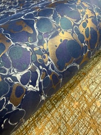 Image 4 of One-of-a-kind hand marbled paper  - 'Underwater' 