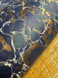 Image 2 of One-of-a-kind hand marbled paper  - 'Underwater' 