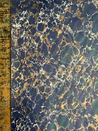 Image 1 of One-of-a-kind hand marbled paper  - 'Underwater' 
