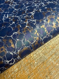 Image 6 of One-of-a-kind hand marbled paper  - 'Underwater' 