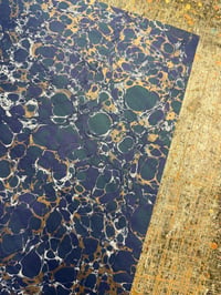 Image 9 of One-of-a-kind hand marbled paper  - 'Underwater' 