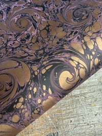 Image 2 of One-of-a-kind hand marbled paper  - 'Gothic Swirl' 