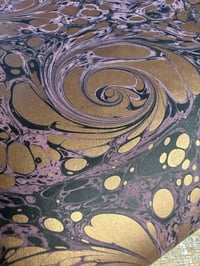 Image 4 of One-of-a-kind hand marbled paper  - 'Gothic Swirl' 