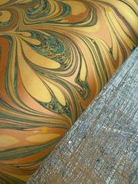 Image 1 of One-of-a-kind hand marbled paper  - 'Golden Caramel'