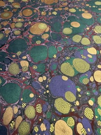 Image 4 of One-of-a-kind hand marbled paper  - 'Hummingbird'