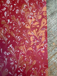 Image 7 of One-of-a-kind hand marbled paper  - 'Cherry Delight'