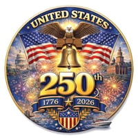 Image 1 of 🇺🇸🦅 America’s 250th Anniversary – 10-Inch 3D UV Printed Metal Door Sign Collection
