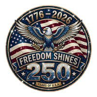 Image 4 of 🇺🇸🦅 America’s 250th Anniversary – 10-Inch 3D UV Printed Metal Door Sign Collection