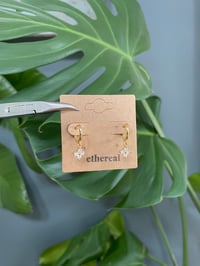 Image 2 of Gold Petal Blossom Earrings
