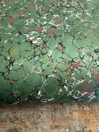 Image 4 of One-of-a-kind hand marbled paper  - 'chlorophyll'