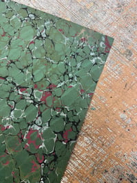 Image 6 of One-of-a-kind hand marbled paper  - 'chlorophyll'