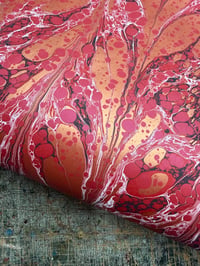 Image 5 of One-of-a-kind hand marbled paper  - 'Romantic Modern'
