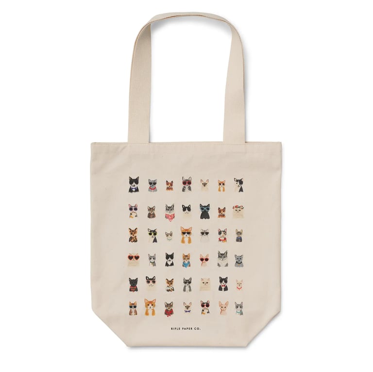 TOTE BAG CHATS OU CHIENS - RIFLE PAPER CO. (DEUX MODÈLES)