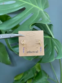 Image 1 of Gold Lilac Glow Earrings