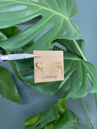 Image 4 of Gold Lilac Glow Earrings