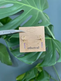 Image 2 of Gold Lilac Glow Earrings