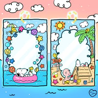Image 2 of PREORDER: Summertime With Snoopy Double Sided Acrylic Photocard Holder