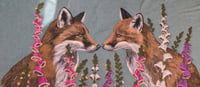 Image 1 of Springtime Foxes Lampshade 