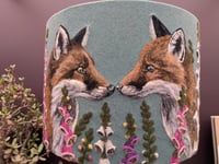 Image 3 of Springtime Foxes Lampshade 