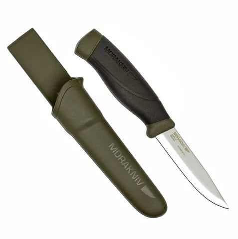 Image of Mora Companion Heavy Duty (C) - carbon steel blade, military green