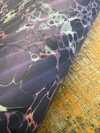 Image 5 of One-of-a-kind hand marbled paper  - 'Night Fall' 