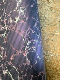 Image 4 of One-of-a-kind hand marbled paper  - 'Night Fall' 