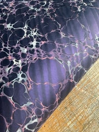 Image 2 of One-of-a-kind hand marbled paper  - 'Night Fall' 
