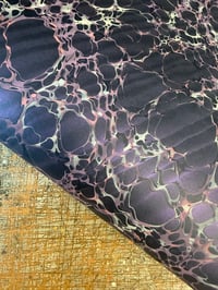Image 3 of One-of-a-kind hand marbled paper  - 'Night Fall' 