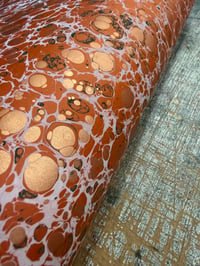 Image 2 of One-of-a-kind hand marbled paper  - 'Sundown' 