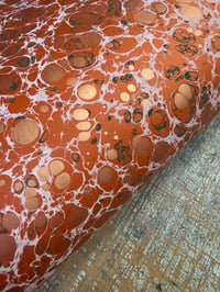 Image 1 of One-of-a-kind hand marbled paper  - 'Sundown' 