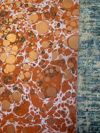 Image 5 of One-of-a-kind hand marbled paper  - 'Sundown' 