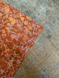 Image 6 of One-of-a-kind hand marbled paper  - 'Sundown' 