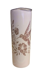 Image 3 of Hummingbird Tumbler with Color Gradient 