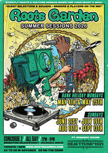 Image of Limited edition poster // Roots Garden Summer Sessions 2026// Designed by Chek Selectah